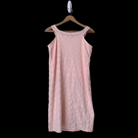 Urban Outfitters NWT Pink Sleeveless Checkered Woven Dress Size Medium Leg Slit - Picture 2 of 8